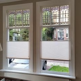 Stocklots Pleated Fabrics Window